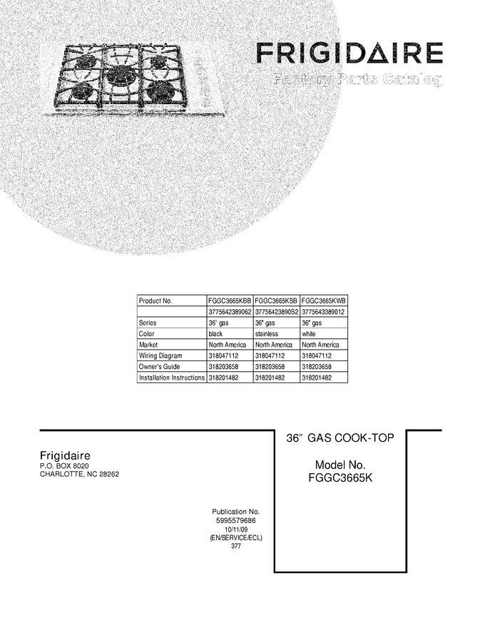 Diagram for FGGC3665KWB