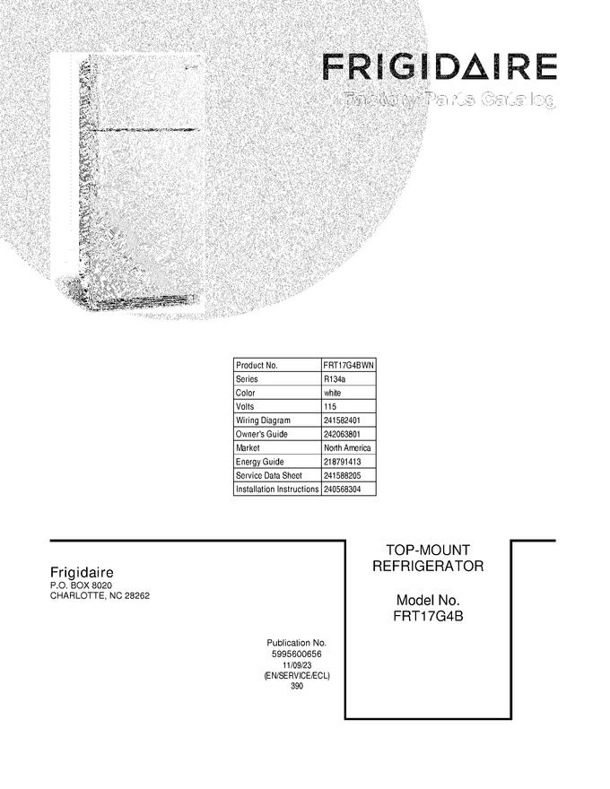 Diagram for FRT17G4BWN