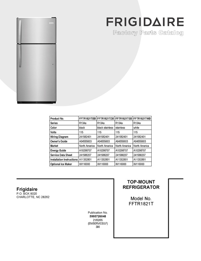 Diagram for FFTR1821TSB