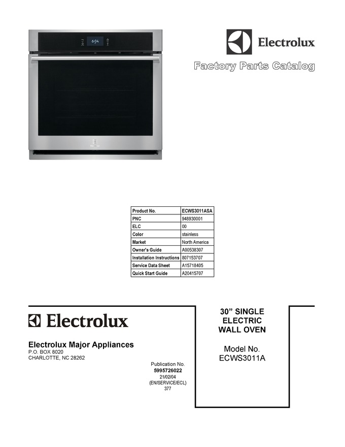 Diagram for ECWS3011ASA