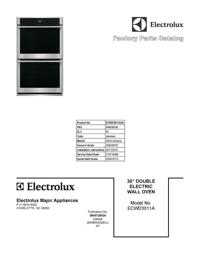 Diagram for ECWD3011ASA