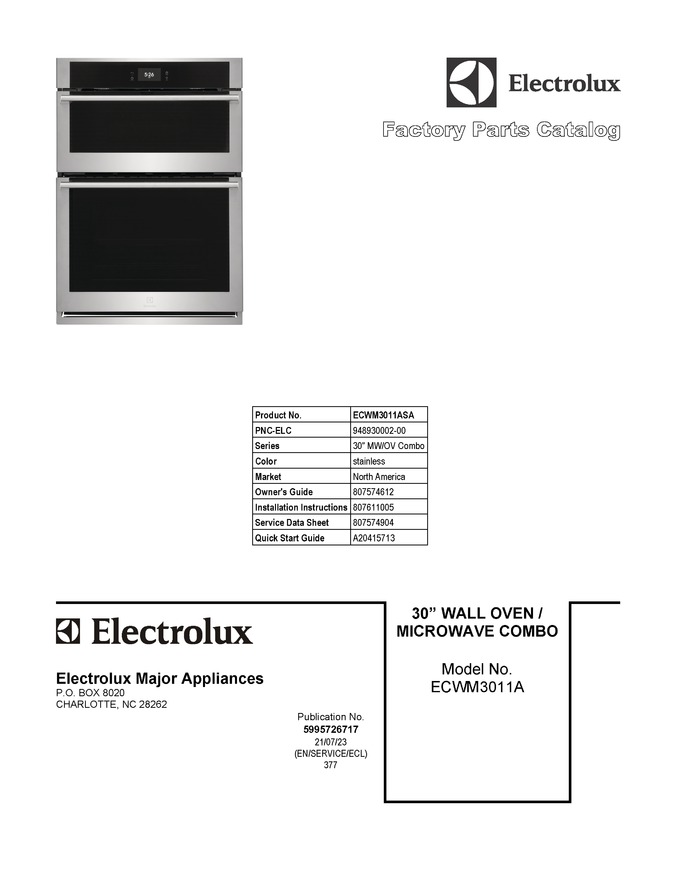 Diagram for ECWM3011ASA