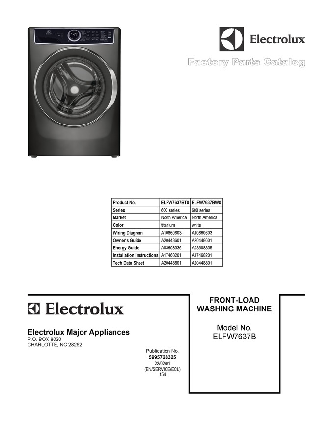 Diagram for ELFW7637BW0