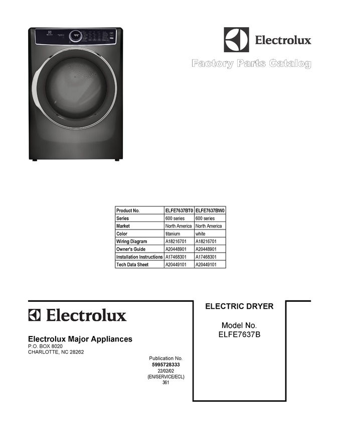 Diagram for ELFE7637BW0