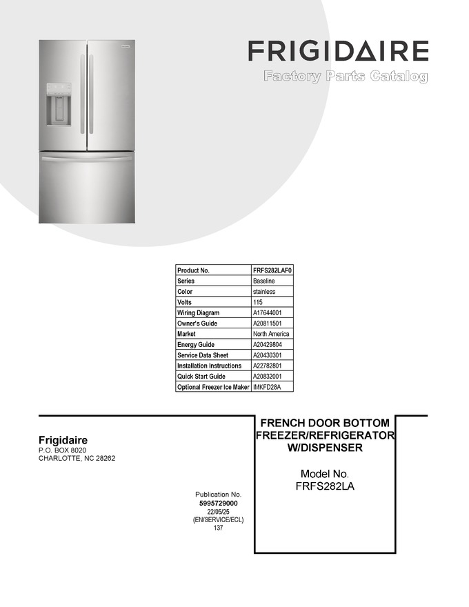 Diagram for FRFS282LAF0