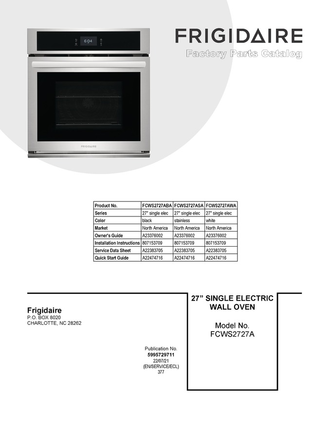 Diagram for FCWS2727ABA