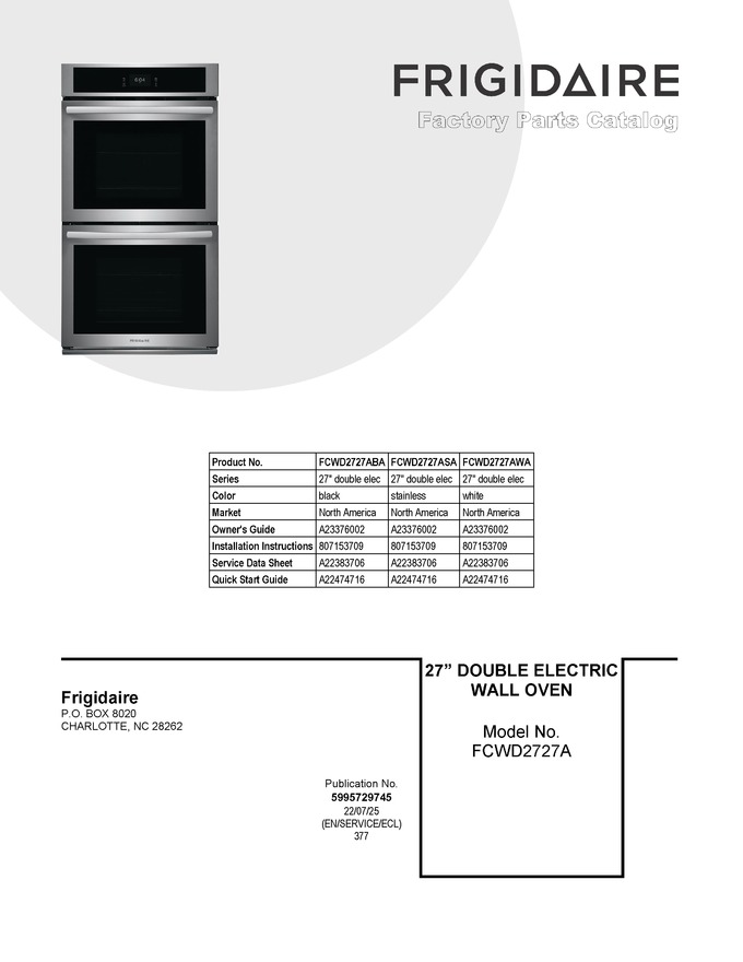 Diagram for FCWD2727ASA