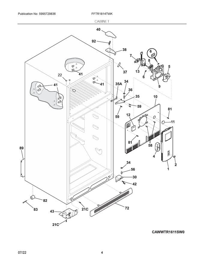 Diagram for FFTR1814TWK