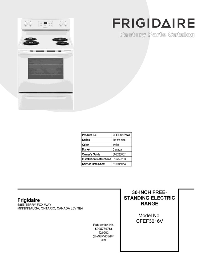 Diagram for CFEF3016VWF