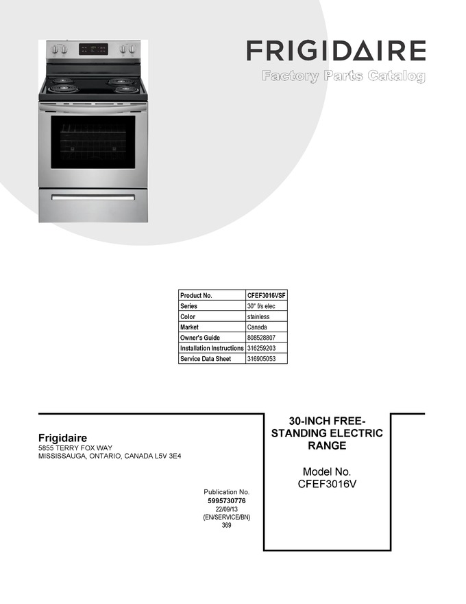 Diagram for CFEF3016VSF