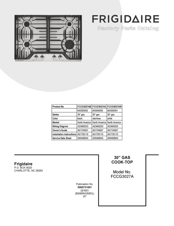 Diagram for FCCG3027AW