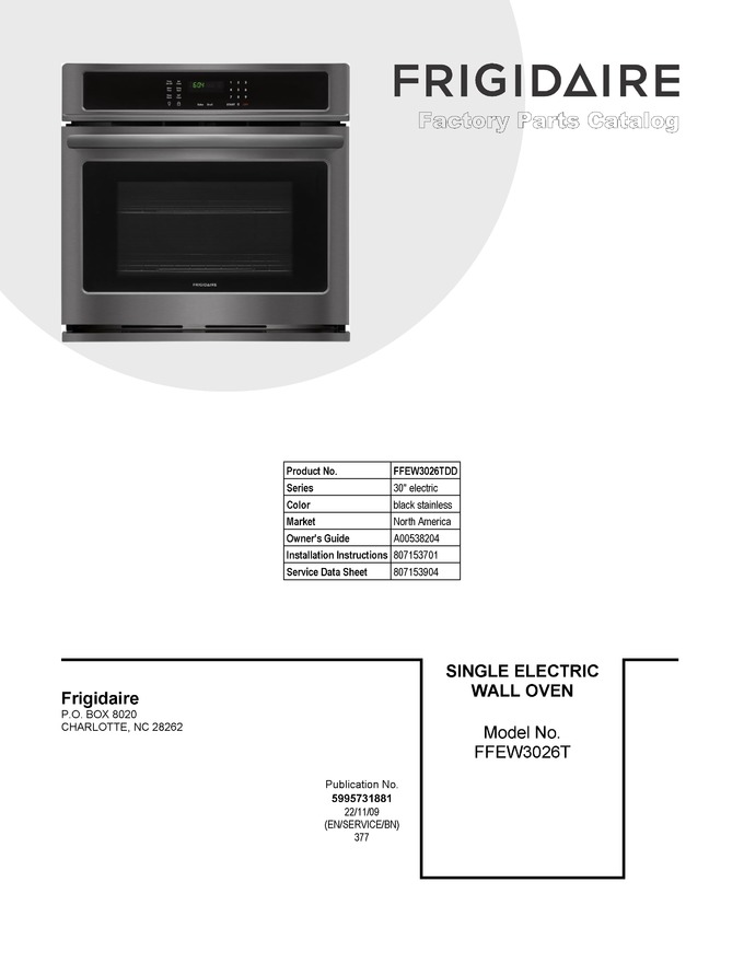 Diagram for FFEW3026TDD