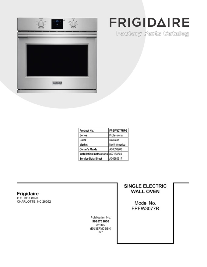 Diagram for FPEW3077RFG