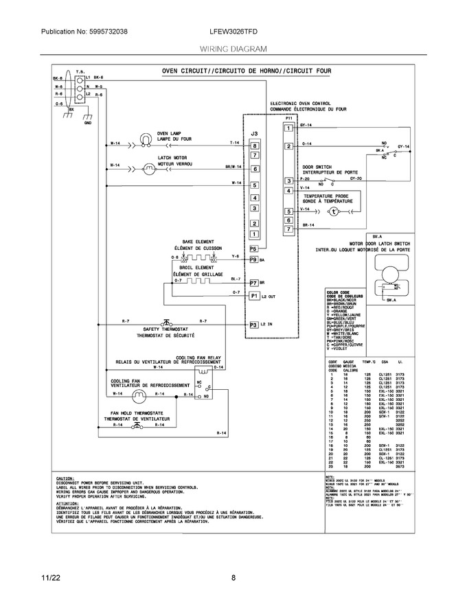 Diagram for LFEW3026TFD
