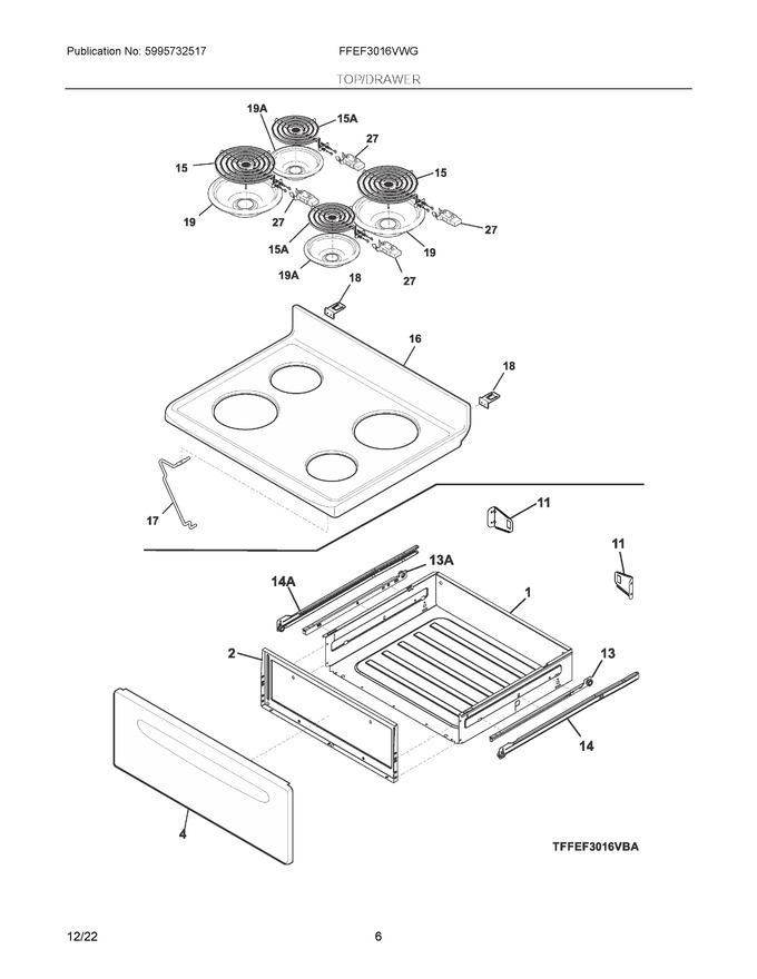 Diagram for FFEF3016VWG