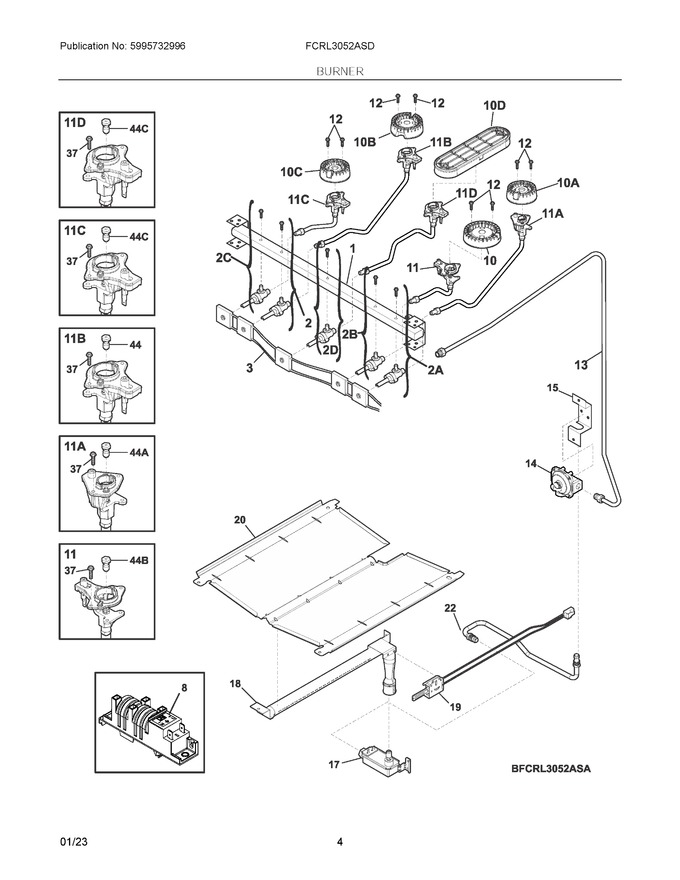 Diagram for FCRL3052ASD