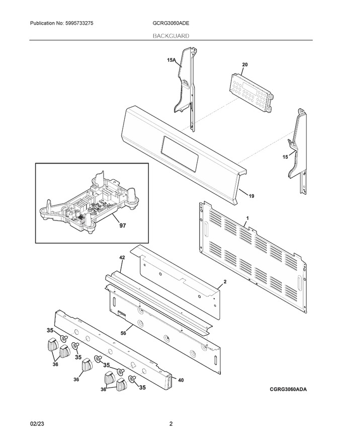 Diagram for GCRG3060ADE