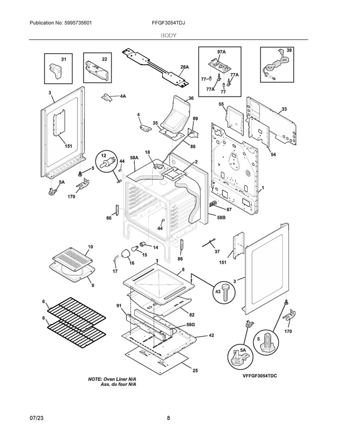 Diagram for FFGF3054TDJ