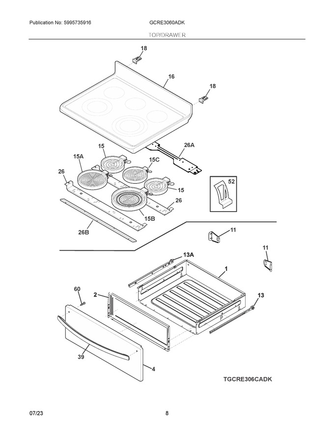 Diagram for GCRE3060ADK