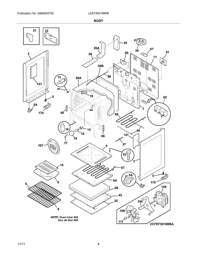 Diagram for LEEF3021MWB