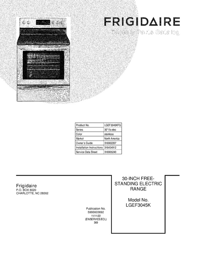 Diagram for LGEF3045KFG