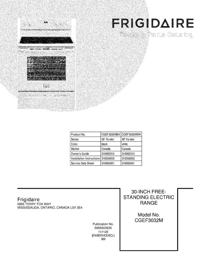Diagram for CGEF3032MWA