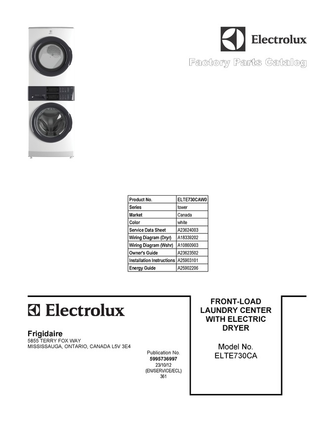 Diagram for ELTE730CAW0