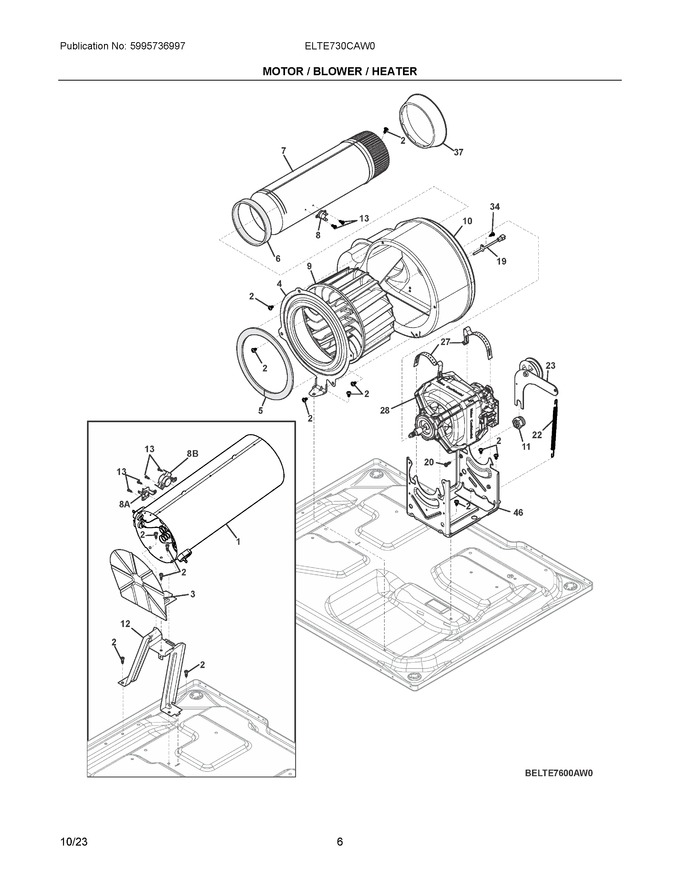 Diagram for ELTE730CAW0