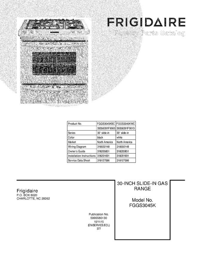 Diagram for FGGS3045KBC