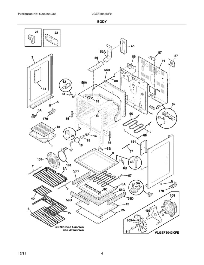 Diagram for LGEF3043KFH