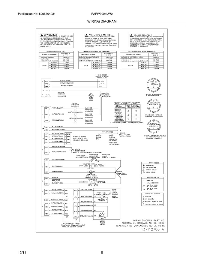Diagram for FAFW3001LW0