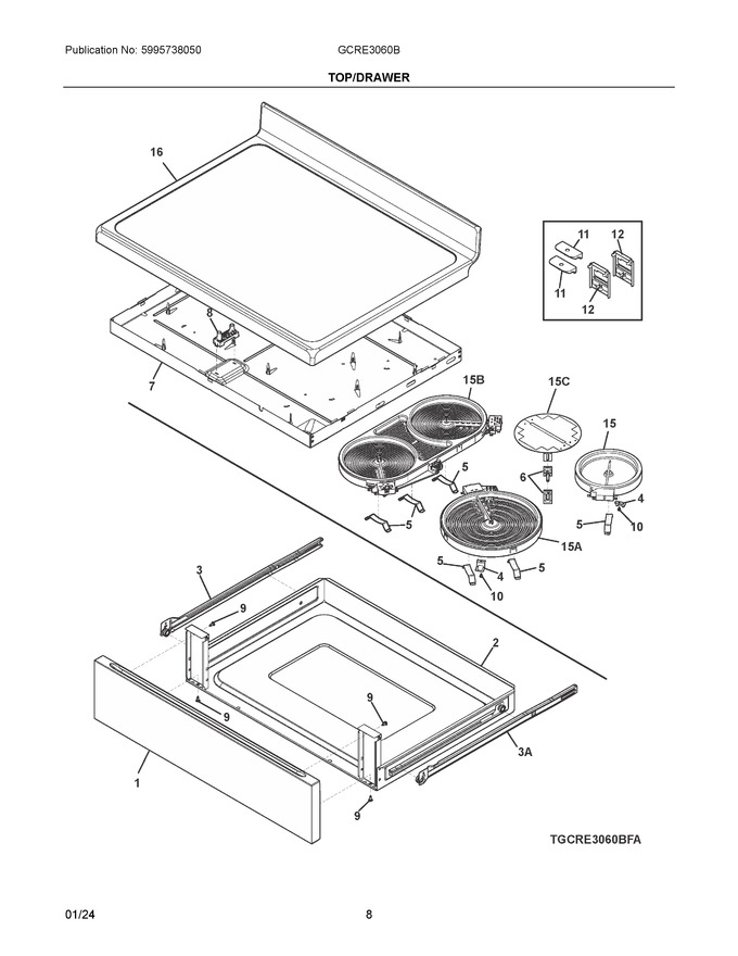 Diagram for GCRE3060BDA