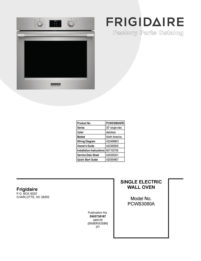 Diagram for PCWS3080AFB