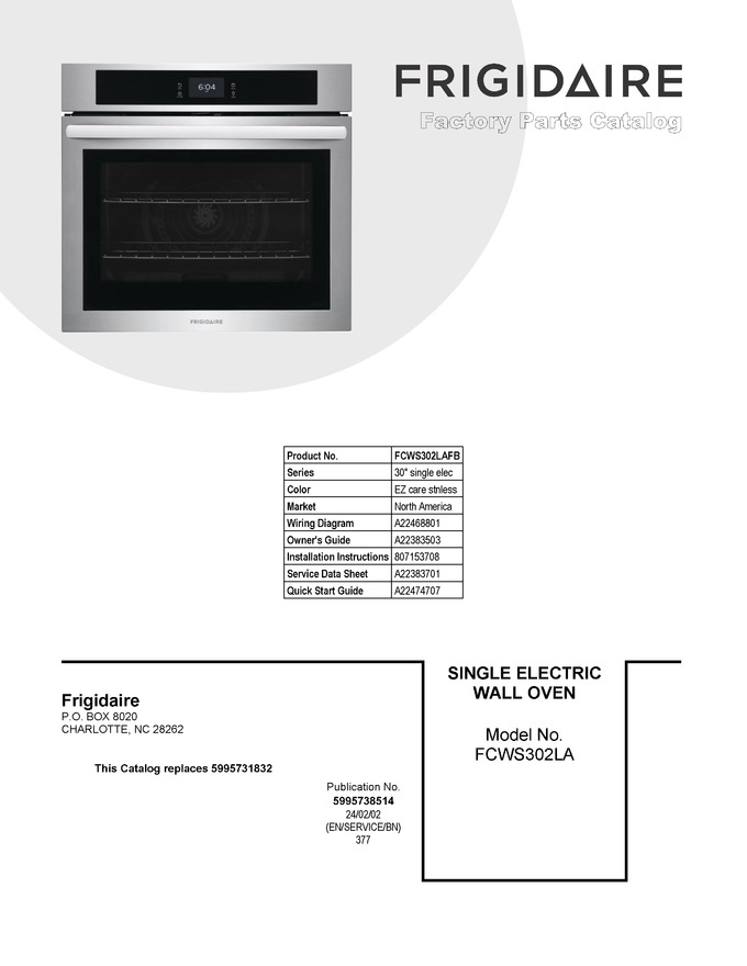 Diagram for FCWS302LAFB