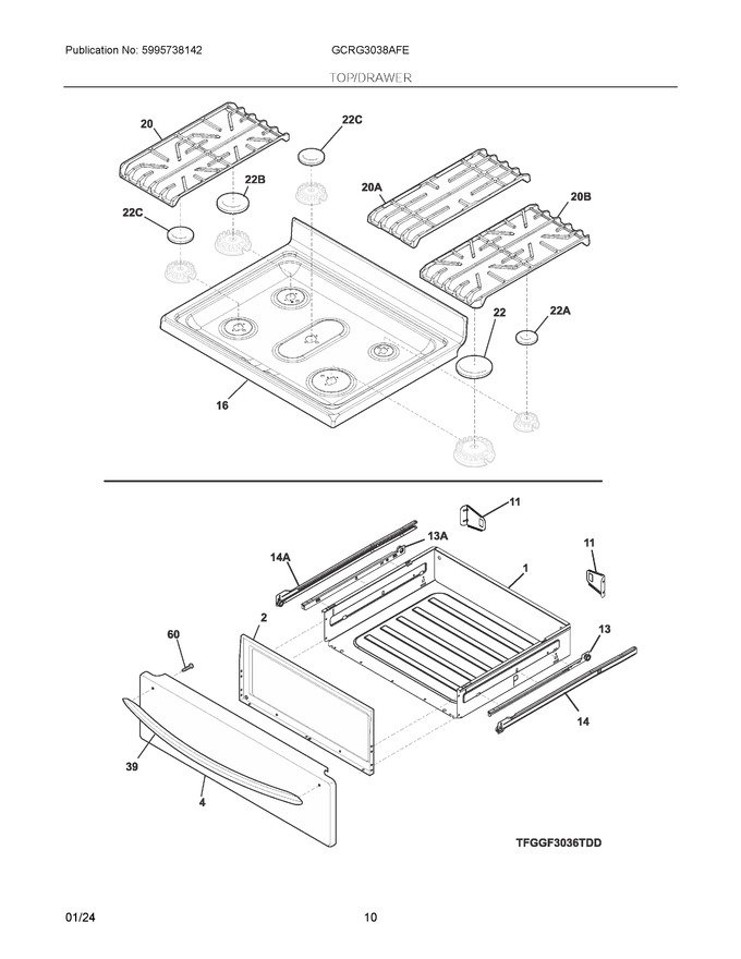 Diagram for GCRG3038AFE