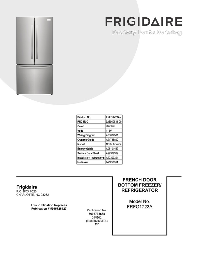 Diagram for FRFG1723AV