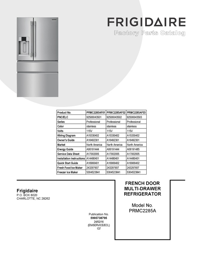 Diagram for PRMC2285AF01