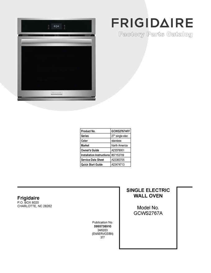 Diagram for GCWS2767AFF