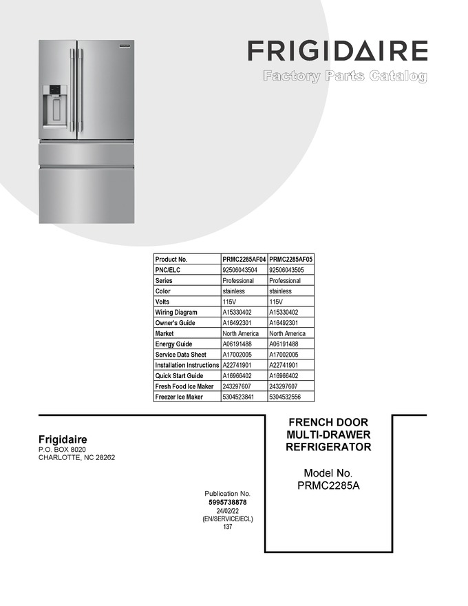 Diagram for PRMC2285AF05