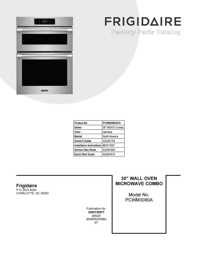 Diagram for PCWM3080AFD