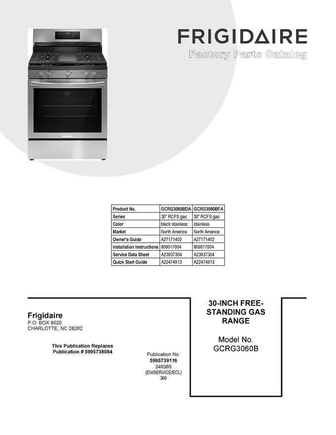 Diagram for GCRG3060BFA