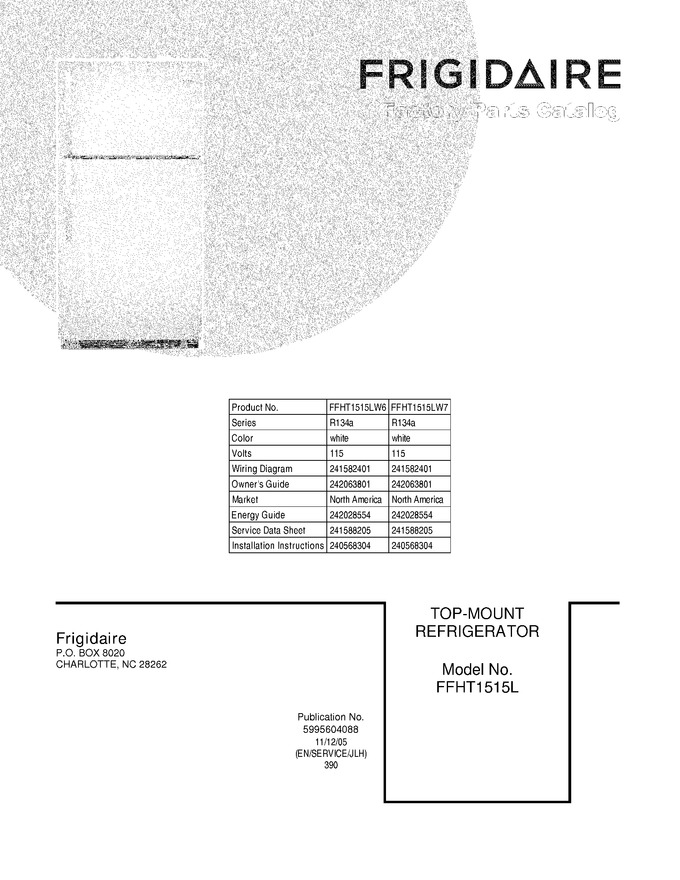 Diagram for FFHT1515LW7