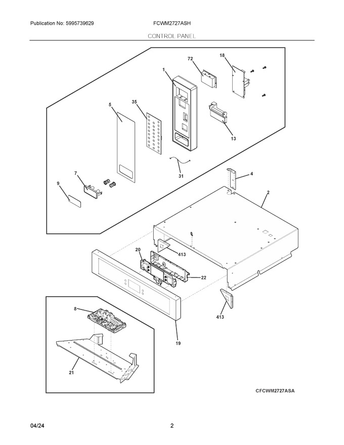 Diagram for FCWM2727ASH