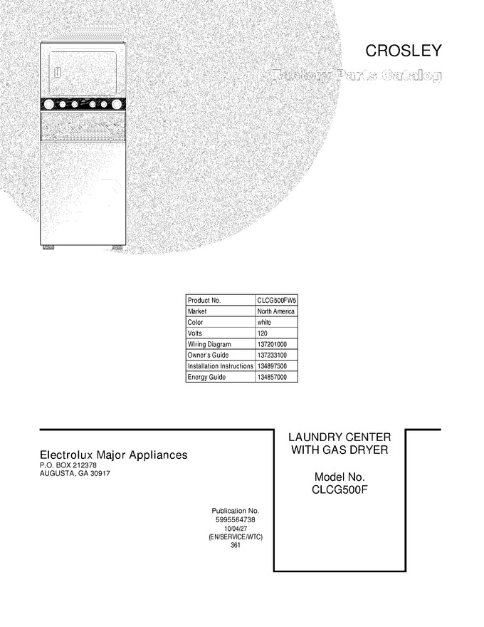 Diagram for CLCG500FW5