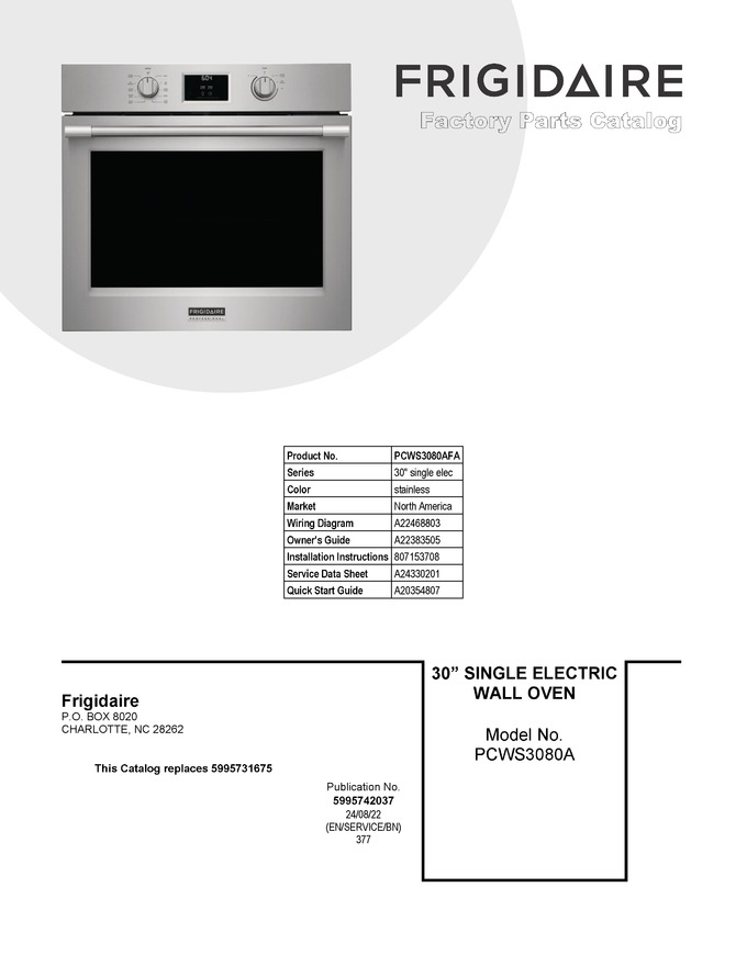 Diagram for PCWS3080AFA