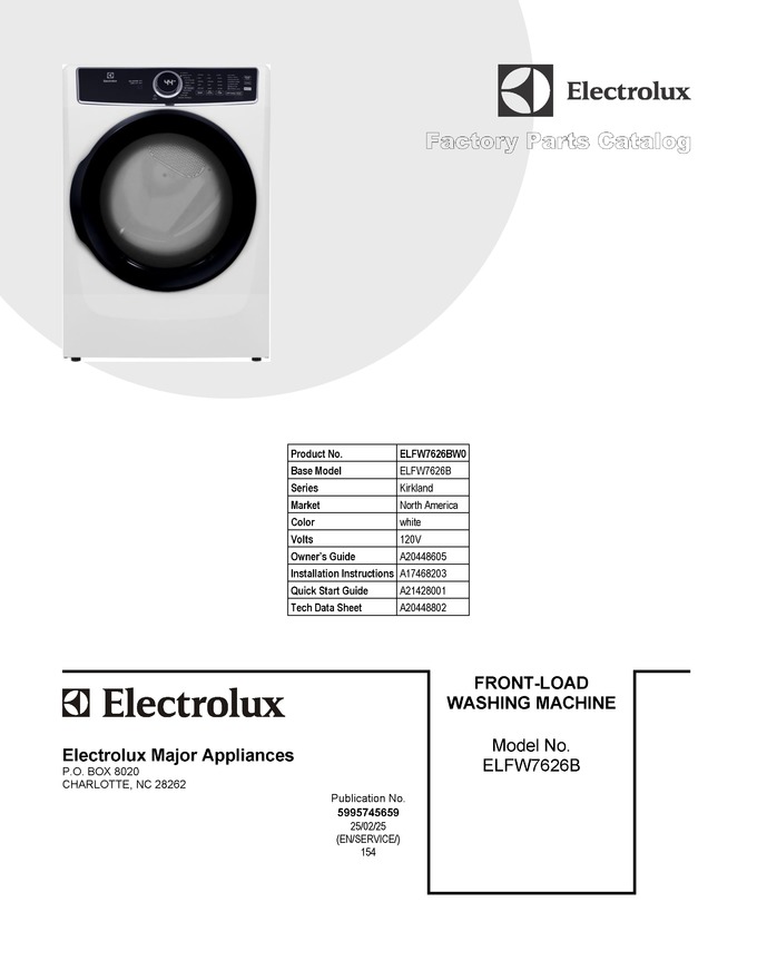 Diagram for ELFW7626BW0