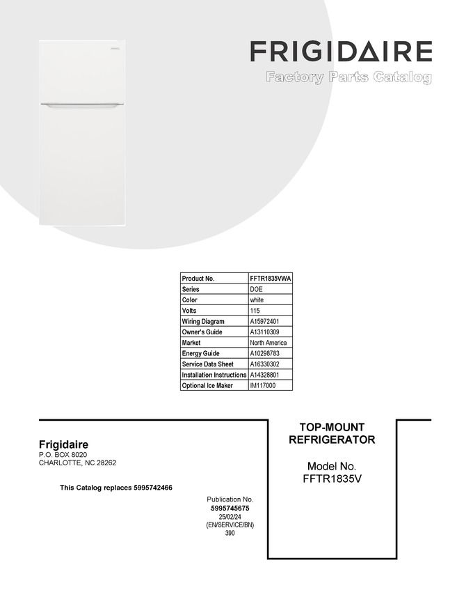 Diagram for FFTR1835VWA