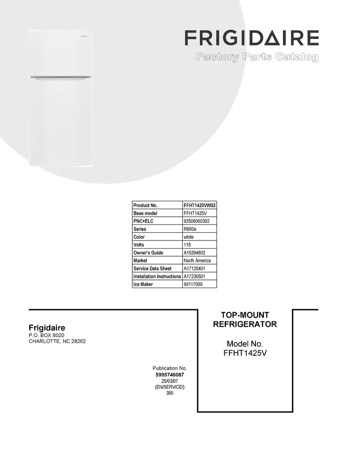 Diagram for FFHT1425VW02