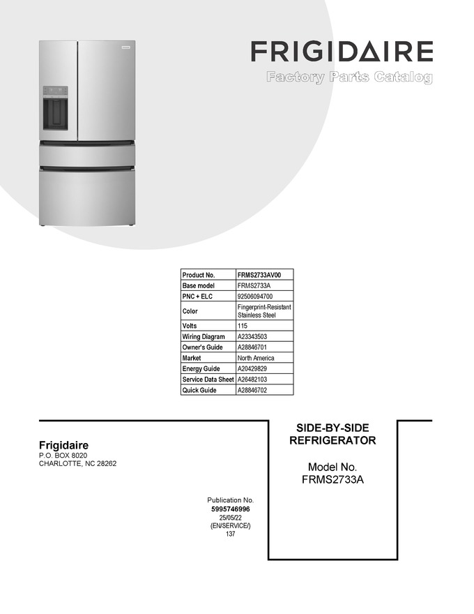 Diagram for FRMS2733AV00