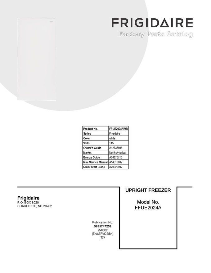 Diagram for FFUE2024AWB